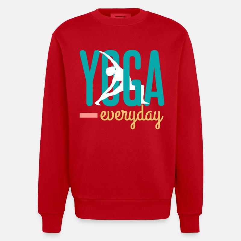 Yoga - Sweat bio épais oversize fabriqué en UE - rouge