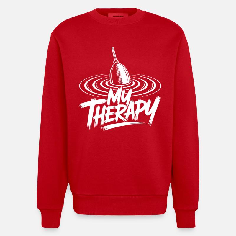 Pêche détendue - Sweat bio épais oversize fabriqué en UE - rouge