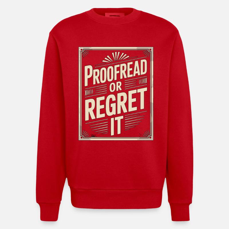 Designer d’impression Réviseur ou Designer Créatif - Sweat bio épais oversize fabriqué en UE - rouge