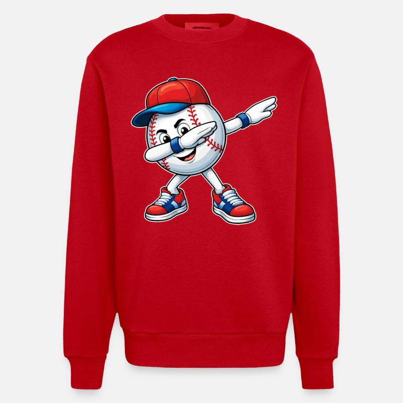 Dab Baseball - Sweat bio épais oversize fabriqué en UE - rouge