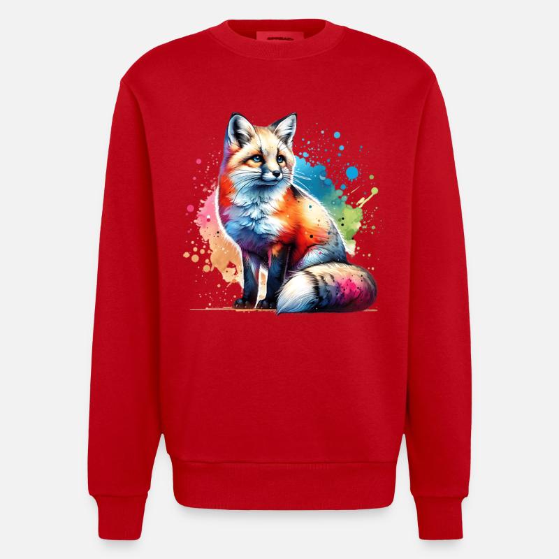 Swiftfuchs Geschenk - Heavyweight Oversized Organic Crew Neck Made in EU - Rot