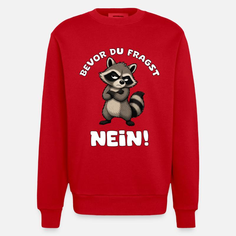 189 - Heavyweight Oversized Organic Crew Neck Made in EU - Rot