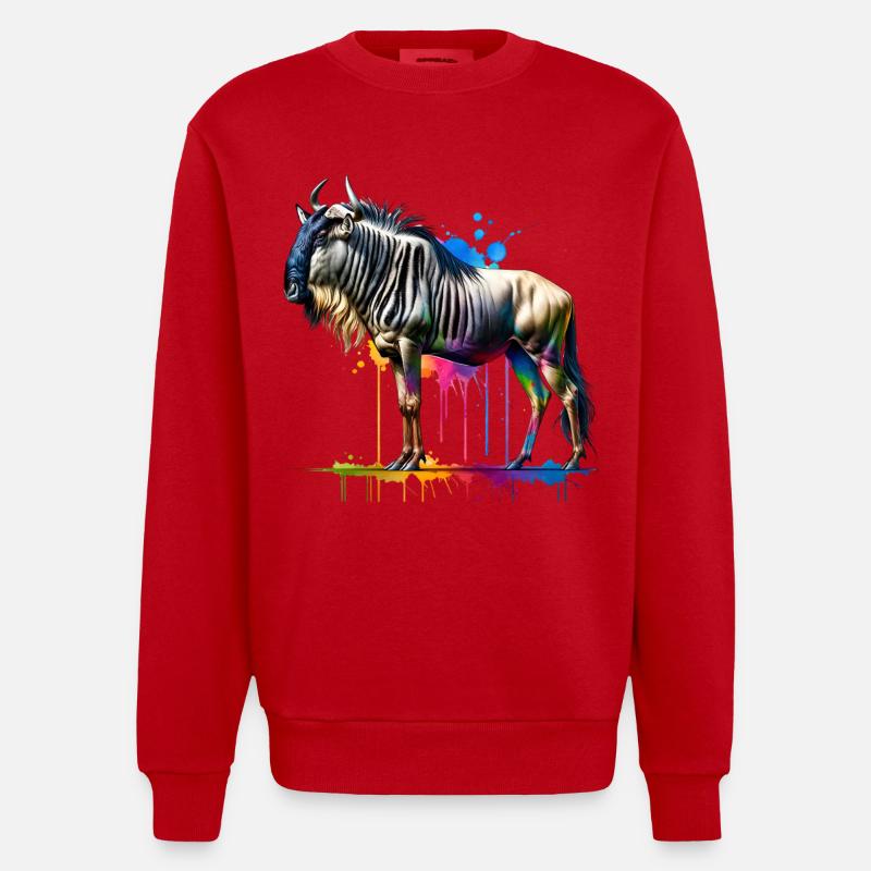 GNU Gift - Heavyweight Oversized Organic Crew Neck Made in EU - red