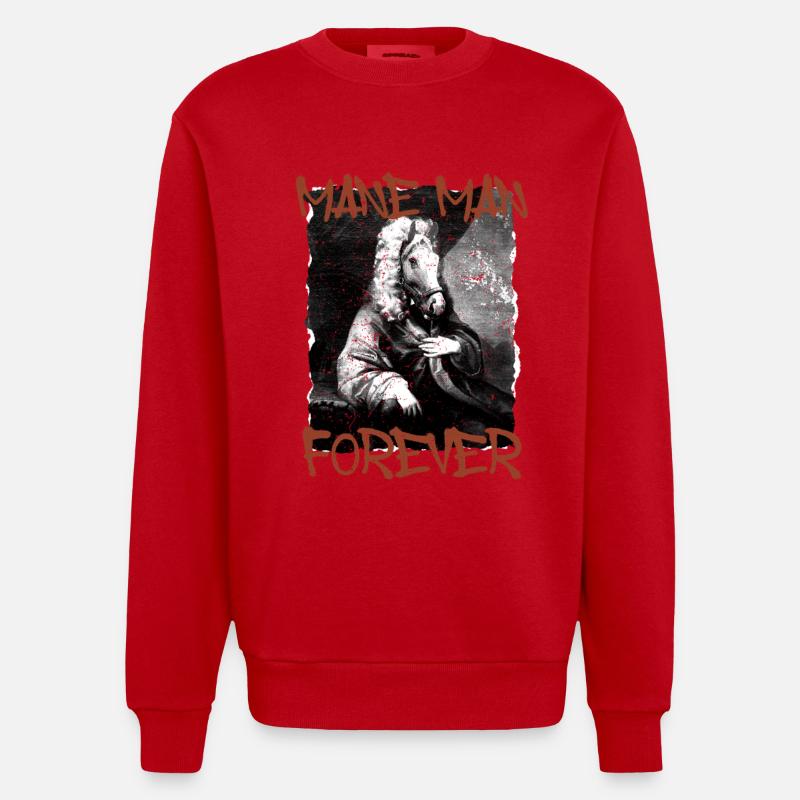 Cavalier Cavalier Cheval - Sweat bio épais oversize fabriqué en UE - rouge