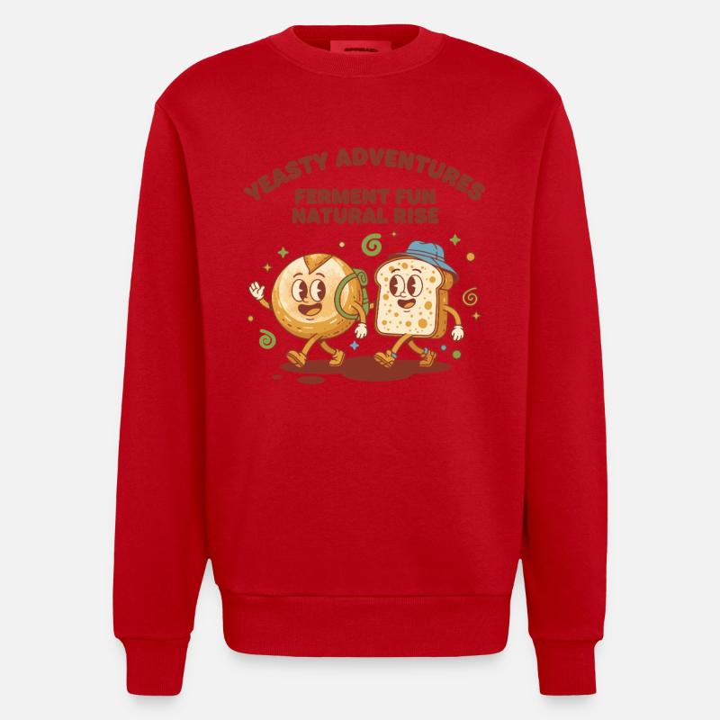 Sauerteigbrot Backbäcker Sauerteigstarter - Heavyweight Oversized Organic Crew Neck Made in EU - Rot
