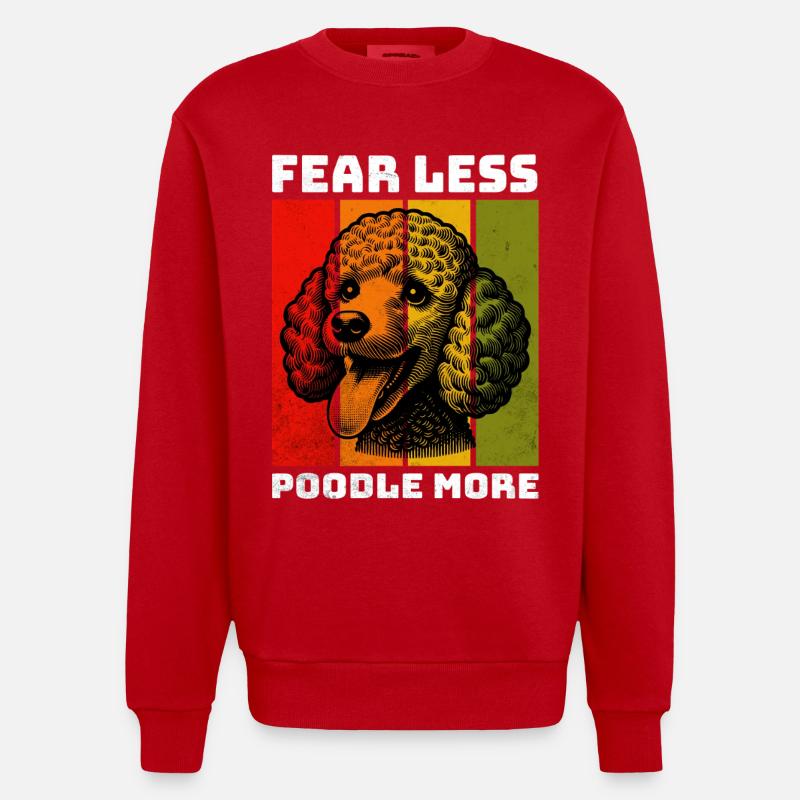 Pudel Caniche - Sweat bio épais oversize fabriqué en UE - rouge