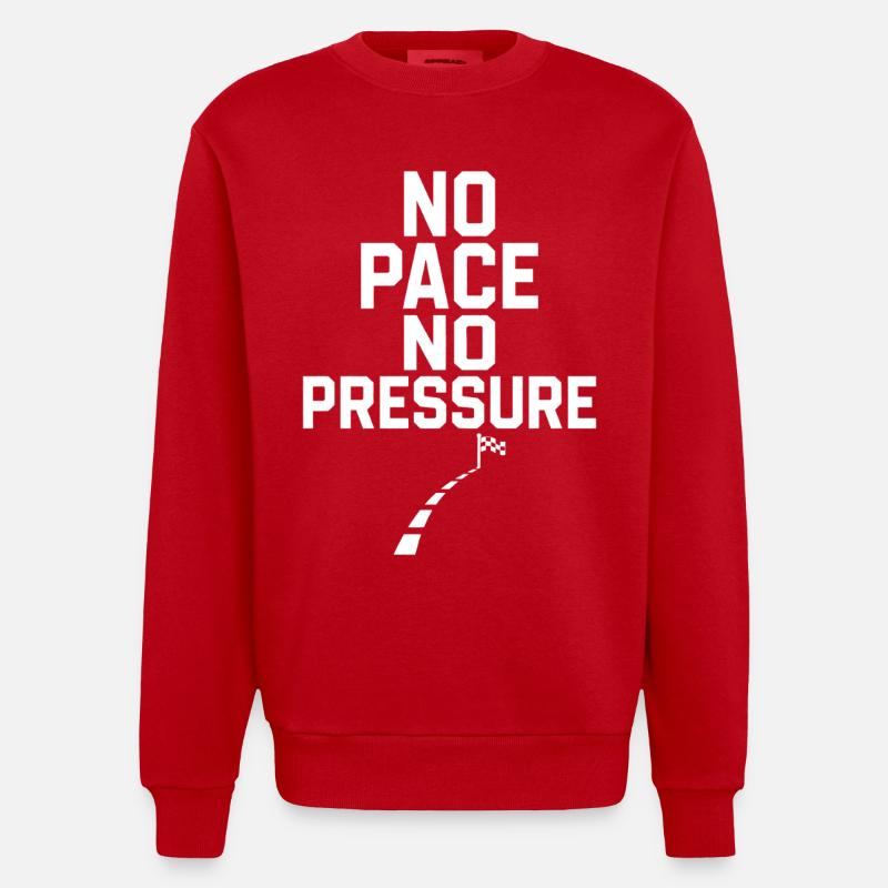 Pas de rythme, pas de pression - Sweat bio épais oversize fabriqué en UE - rouge