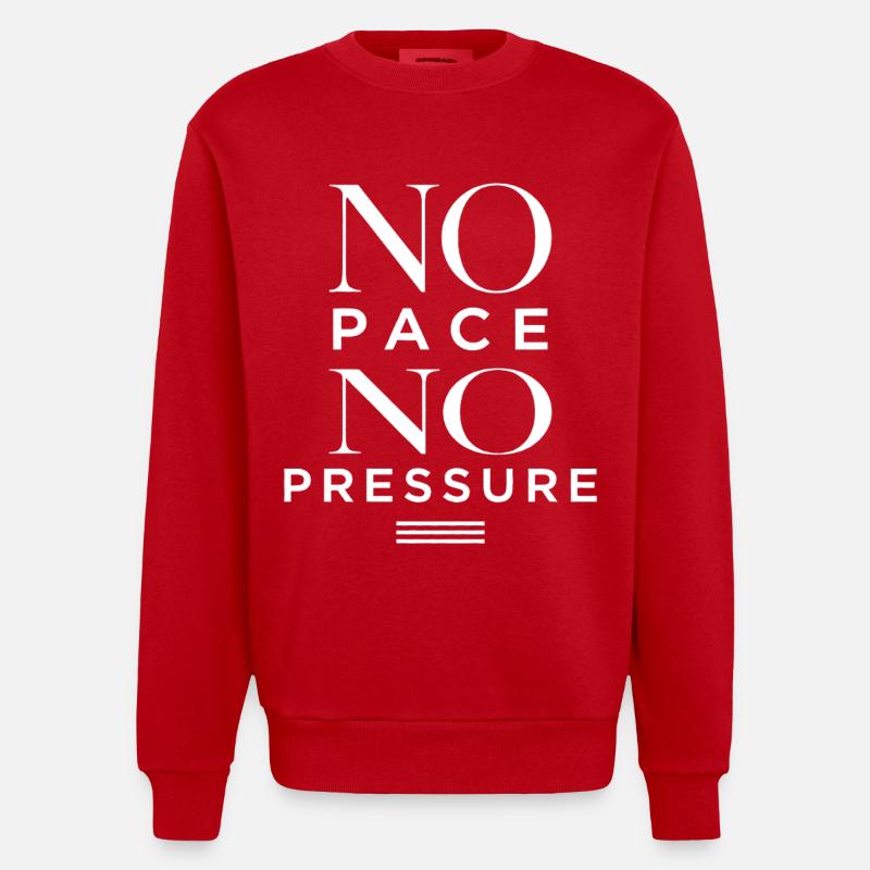 Pas de rythme, pas de pression - Sweat bio épais oversize fabriqué en UE - rouge