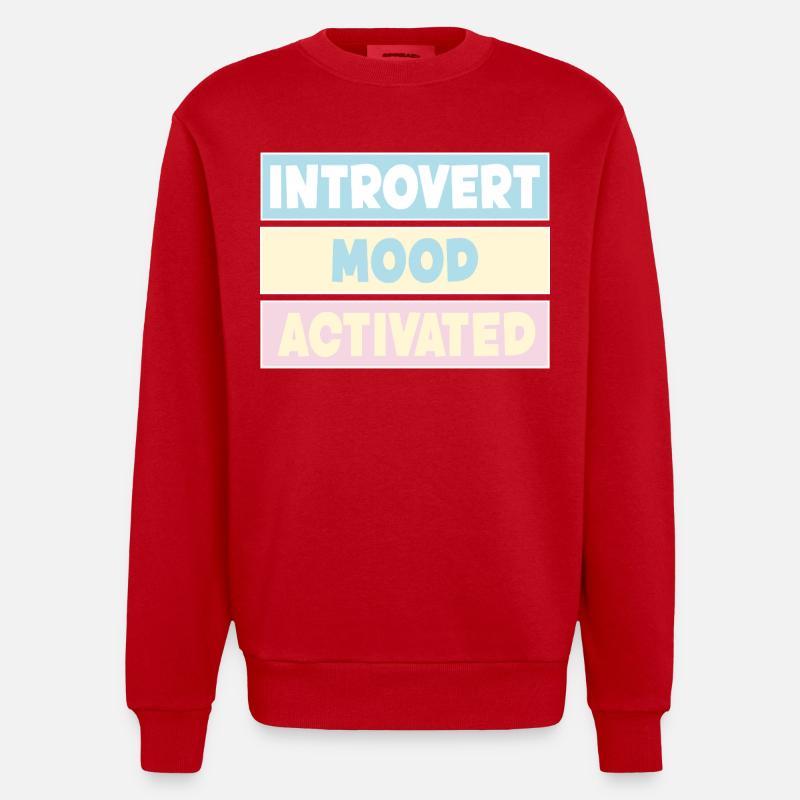 introvertiert - Heavyweight Oversized Organic Crew Neck Made in EU - Rot
