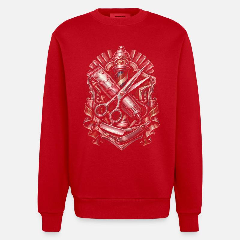 Barber Barbier - Sweat bio épais oversize fabriqué en UE - rouge
