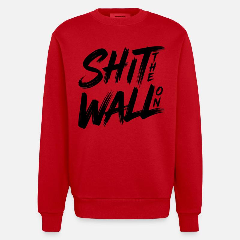 Arrête le mur - Sweat bio épais oversize fabriqué en UE - rouge