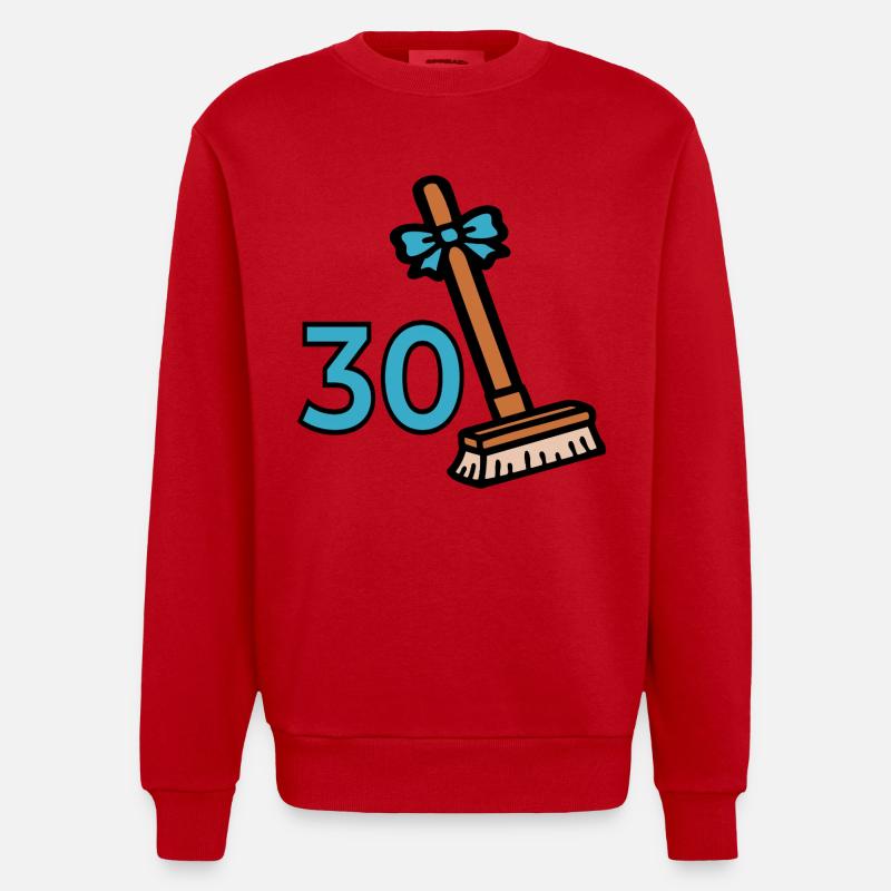 30e anniversaire de Broom - Sweat bio épais oversize fabriqué en UE - rouge