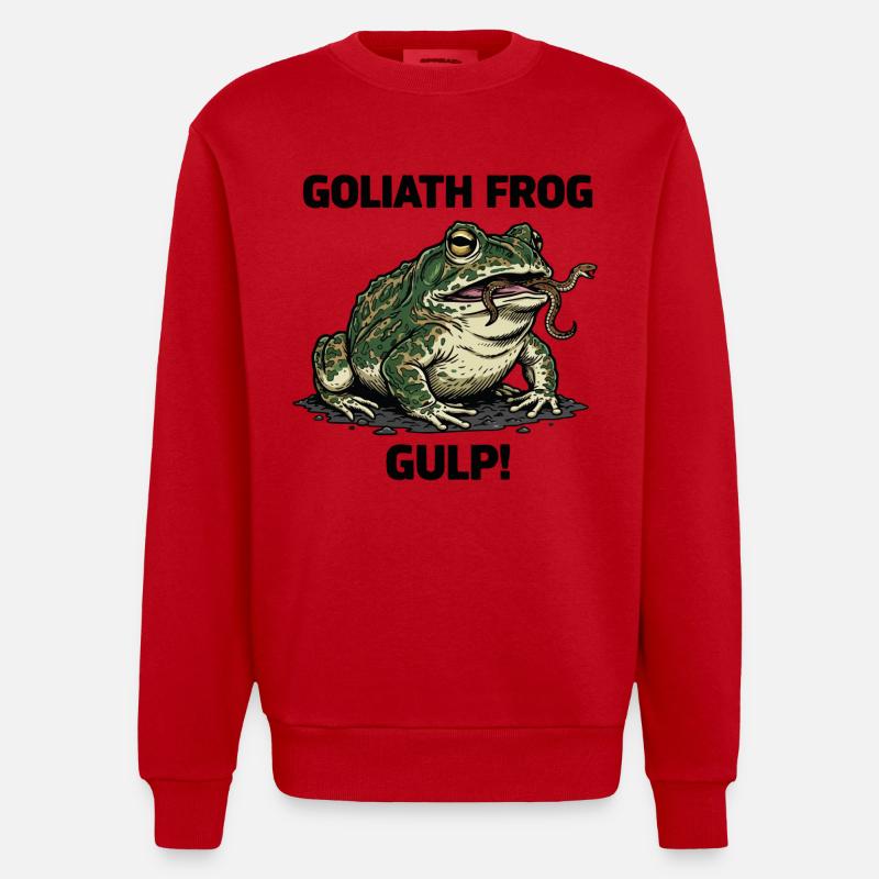 Grenouille Goliath Serpent Gulp Frog - Sweat bio épais oversize fabriqué en UE - rouge