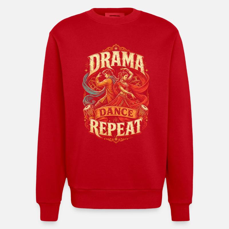 Bollywood - Sweat bio épais oversize fabriqué en UE - rouge