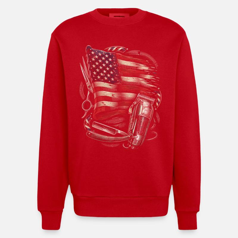 Barber Barbier - Sweat bio épais oversize fabriqué en UE - rouge