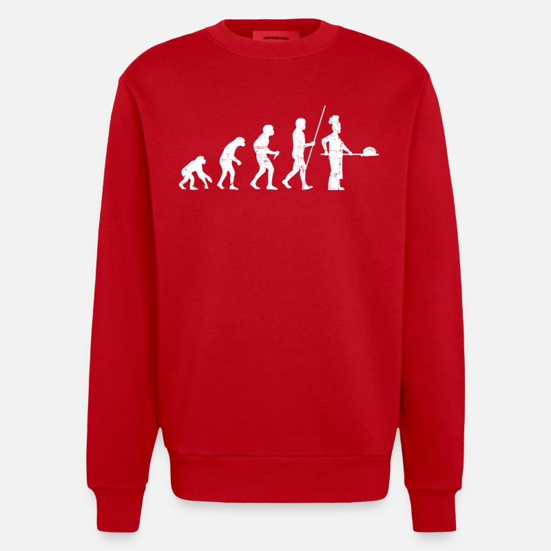 Boulanger Evolution Look Vieilli - Sweat bio épais oversize fabriqué en UE - rouge