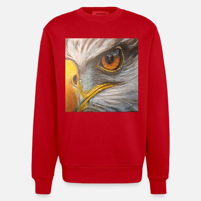 Eagle Eye - Heavyweight Oversized Organic Crew Neck Made in EU - red