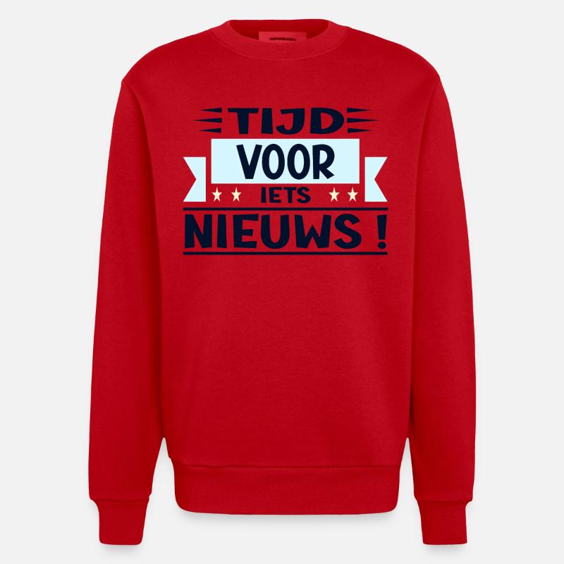 Neuanfang - Heavyweight Oversized Organic Crew Neck Made in EU - Rot