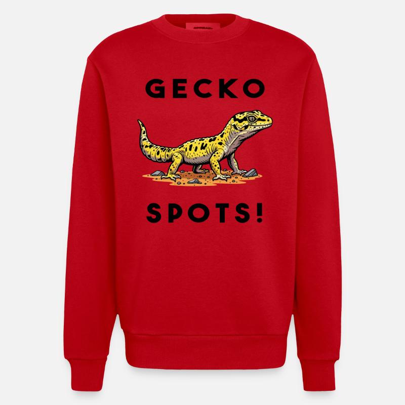 Gecko Leopard Bask Lezard Terrarium - Sweat bio épais oversize fabriqué en UE - rouge