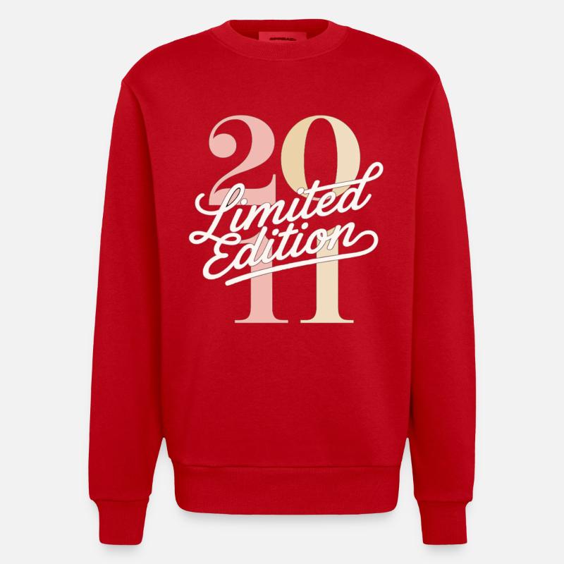 Anniversaire en édition limitée 2011 - Sweat bio épais oversize fabriqué en UE - rouge