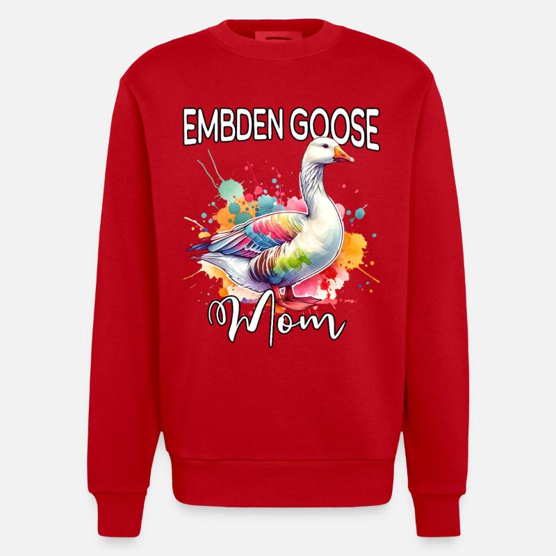 Emdengan's mom - Heavyweight Oversized Organic Crew Neck Made in EU - red