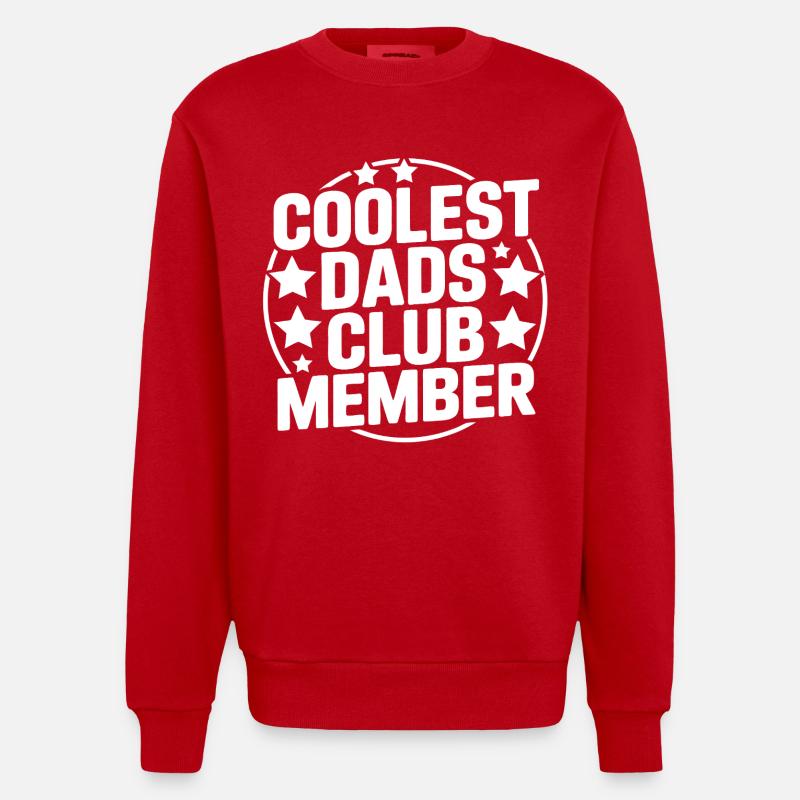 Papa le plus cool - Sweat bio épais oversize fabriqué en UE - rouge