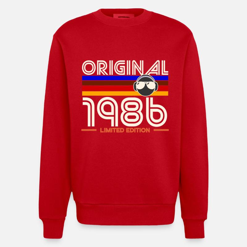 Original 1986 Edition Limitée - Sweat bio épais oversize fabriqué en UE - rouge