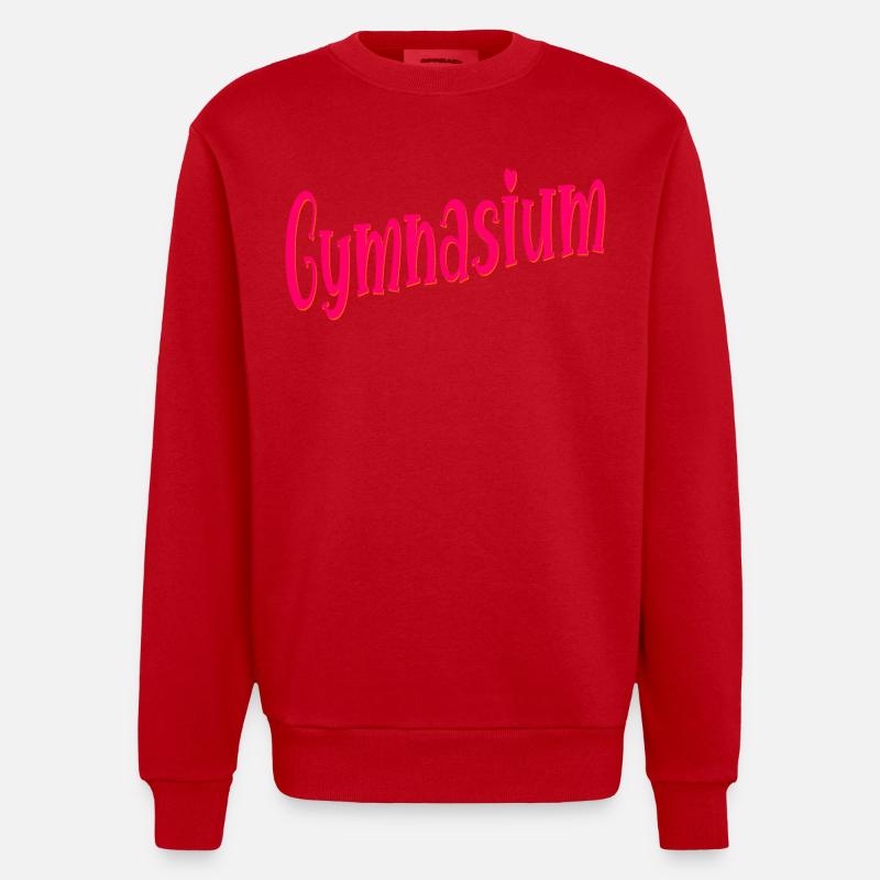 Changement d’école École grammaticale - Sweat bio épais oversize fabriqué en UE - rouge