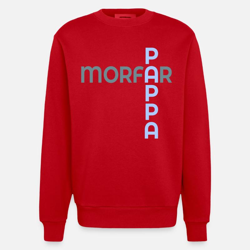 Papa du bébé Grand-père - Sweat bio épais oversize fabriqué en UE - rouge