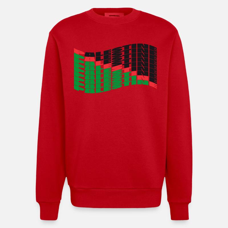 Palestine - Sweat bio épais oversize fabriqué en UE - rouge