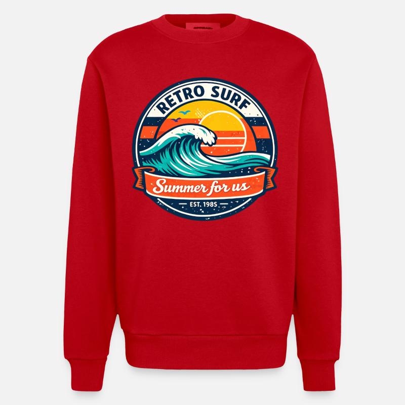 Summer for us - Heavyweight Oversized Organic Crew Neck Made in EU - Rot