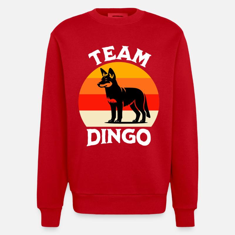 Équipe Australian Wild Dog - Sweat bio épais oversize fabriqué en UE - rouge