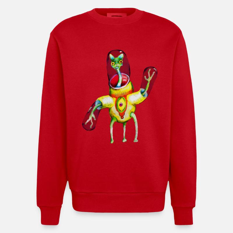 Jumpee - Sweat bio épais oversize fabriqué en UE - rouge