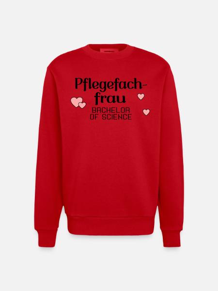 Bachelorstudium Pflege - Abschluss Pflegefachfrau - Heavyweight Oversized Organic Crew Neck Made in EU - Rot