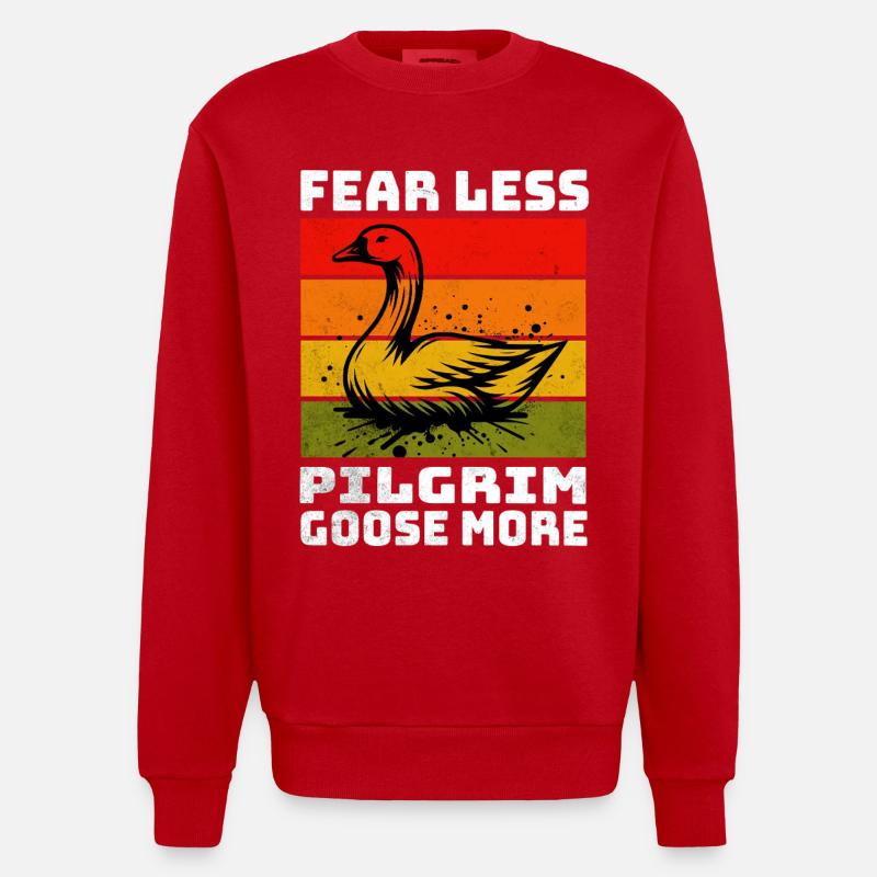 Pilgrim Goose Pilgrim Gans - Heavyweight Oversized Organic Crew Neck Made in EU - red
