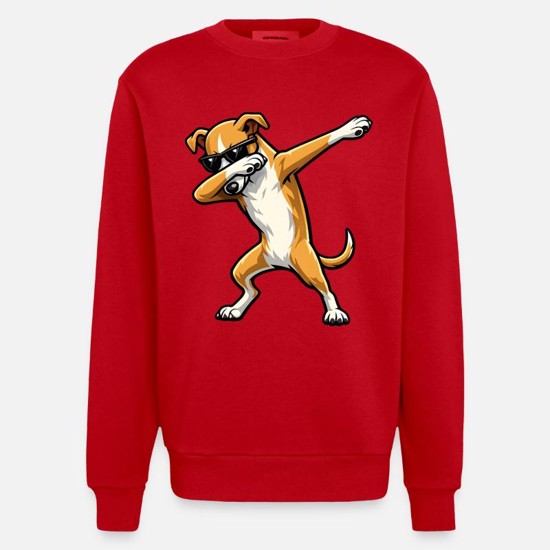 Tabbing Galgo Español - Sweat bio épais oversize fabriqué en UE - rouge