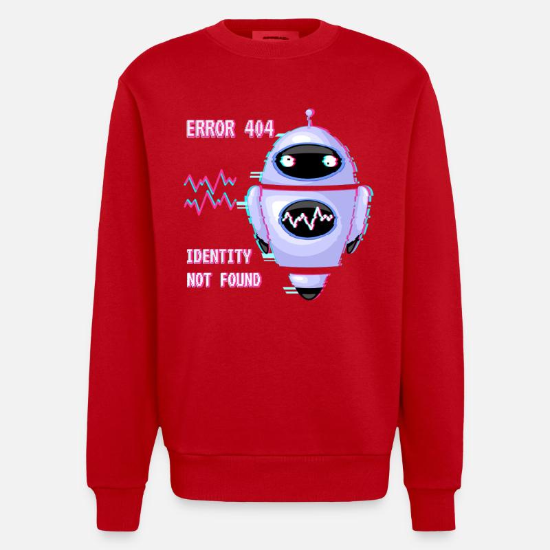 ERREUR 404 : Identité non trouvée - Sweat bio épais oversize fabriqué en UE - rouge