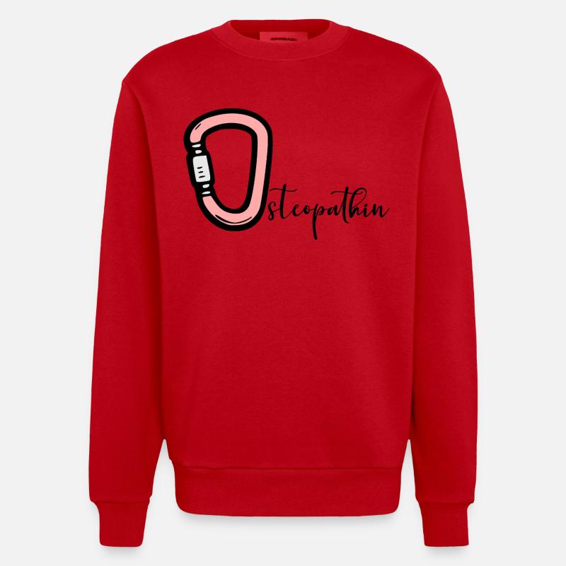 Ostéopathie Ostéopathe - Sweat bio épais oversize fabriqué en UE - rouge