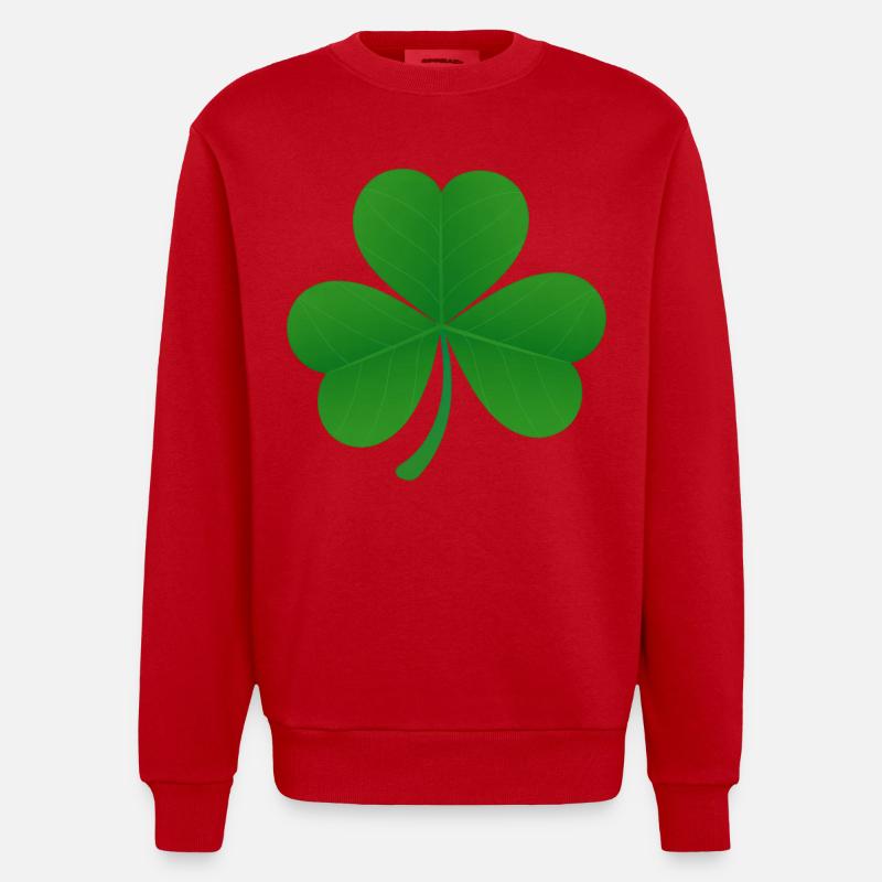 Shamrock - Sweat bio épais oversize fabriqué en UE - rouge