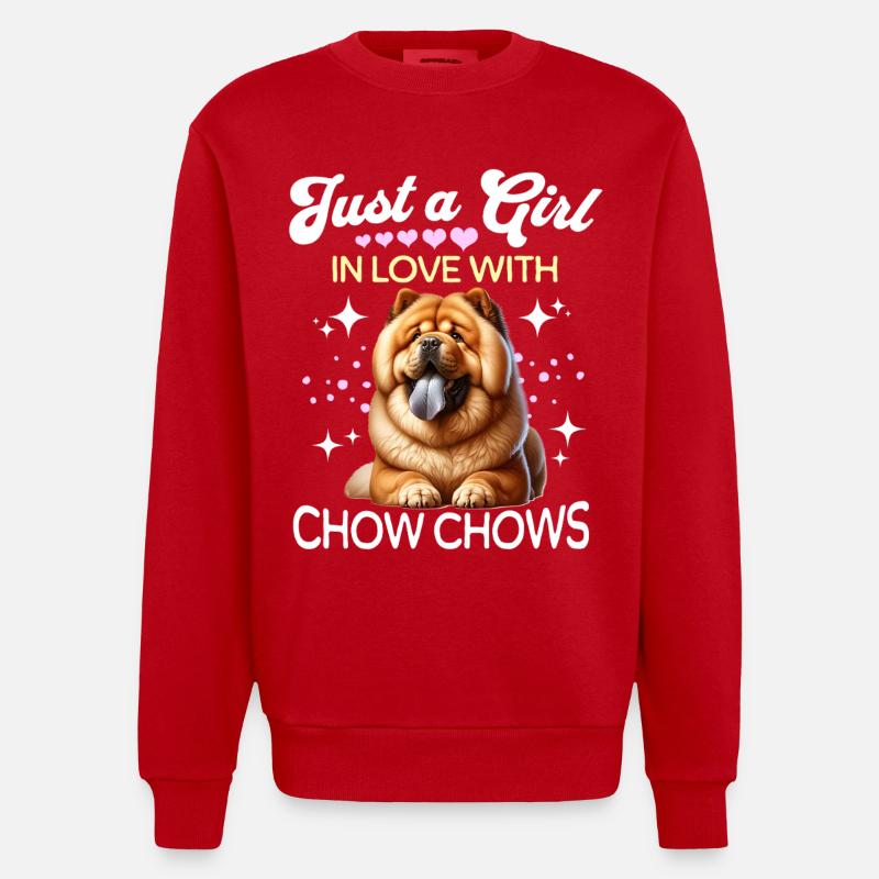 Fille Chowchow - Sweat bio épais oversize fabriqué en UE - rouge