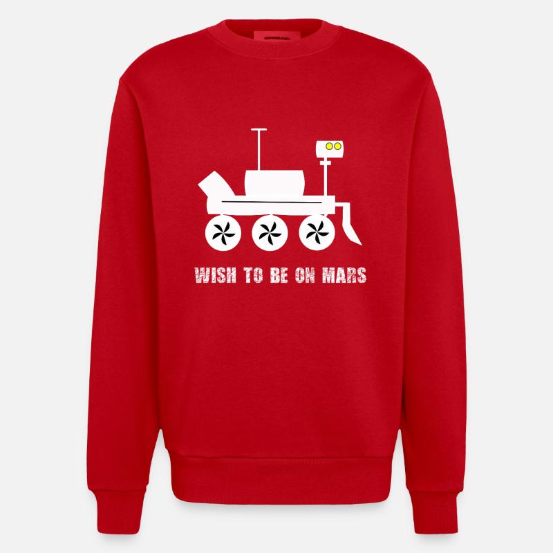 Mars Rover Dream - Sweat bio épais oversize fabriqué en UE - rouge