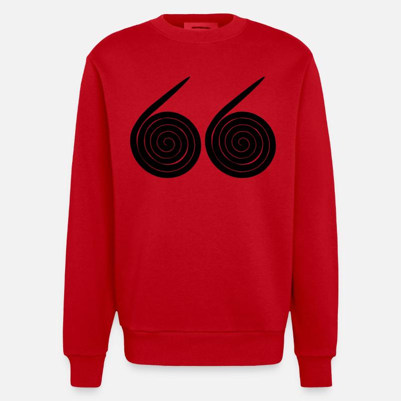 Escargots numéro 66 - Sweat bio épais oversize fabriqué en UE - rouge