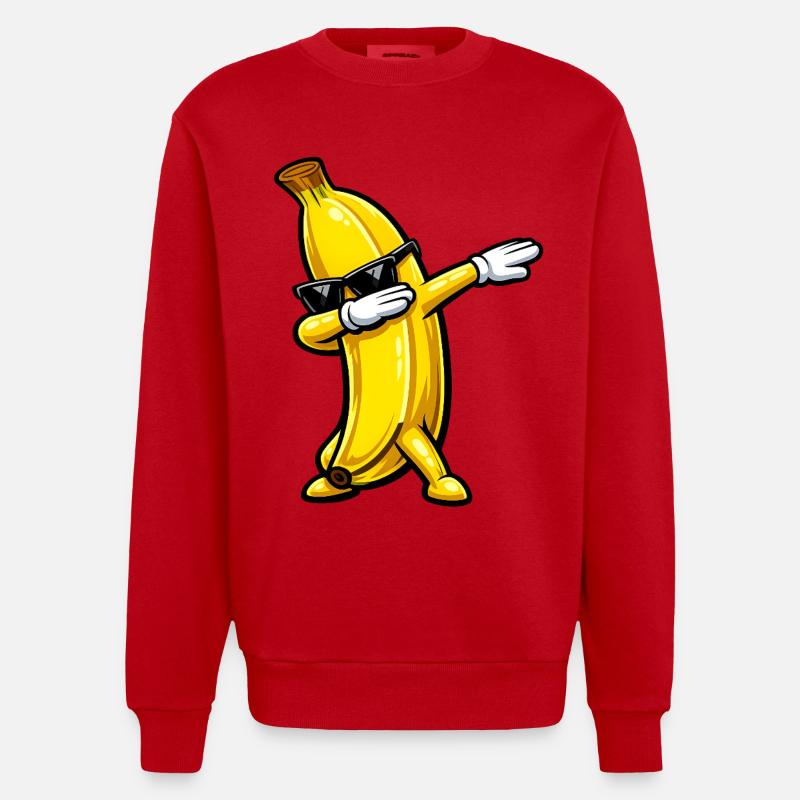 Tabbing de banane - Sweat bio épais oversize fabriqué en UE - rouge