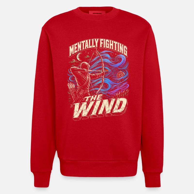 Archer à l’arc - Sweat bio épais oversize fabriqué en UE - rouge