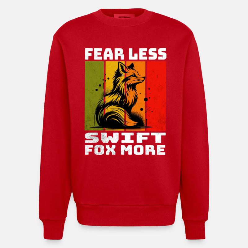 Renard Rapide Swiftfuchs - Sweat bio épais oversize fabriqué en UE - rouge