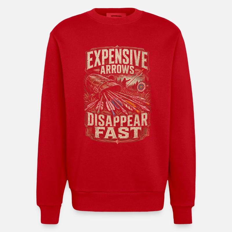 Archer à l’arc - Sweat bio épais oversize fabriqué en UE - rouge