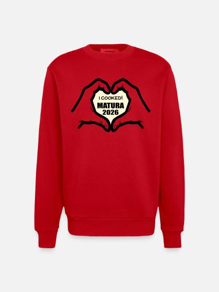 Abschluss Matura 2026 Kochen - Heavyweight Oversized Organic Crew Neck Made in EU - Rot