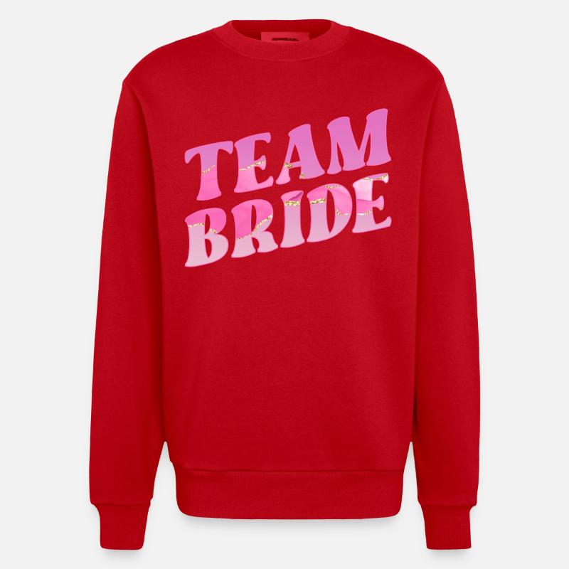 Équipe de mariage mariée - Sweat bio épais oversize fabriqué en UE - rouge