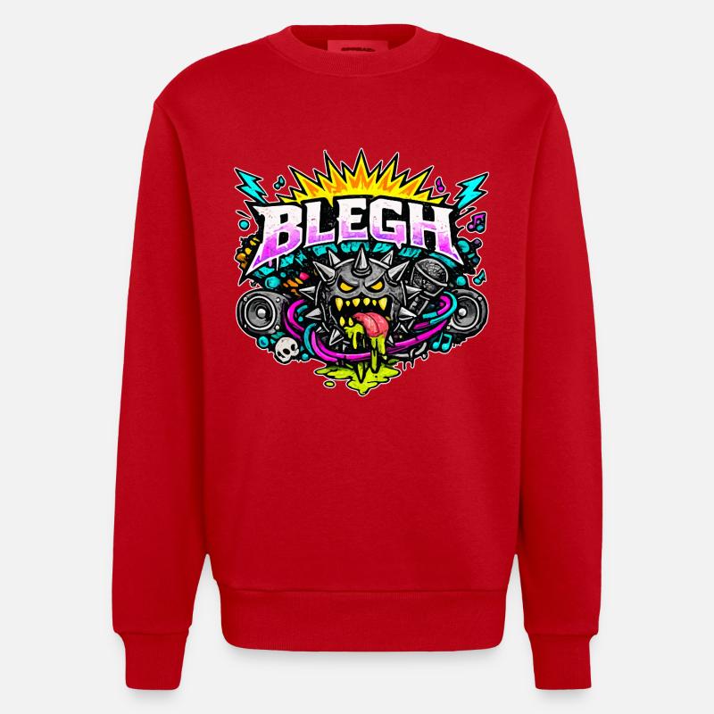 Édition Blegh Comic - Sweat bio épais oversize fabriqué en UE - rouge