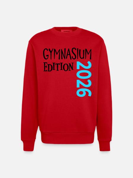 Gymnasium 2026 - Heavyweight Oversized Organic Crew Neck Made in EU - red